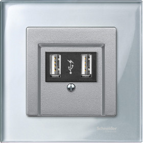 Schneider Electric Merten SM M-Elegance Стекло Серебро Рамка 1-ая