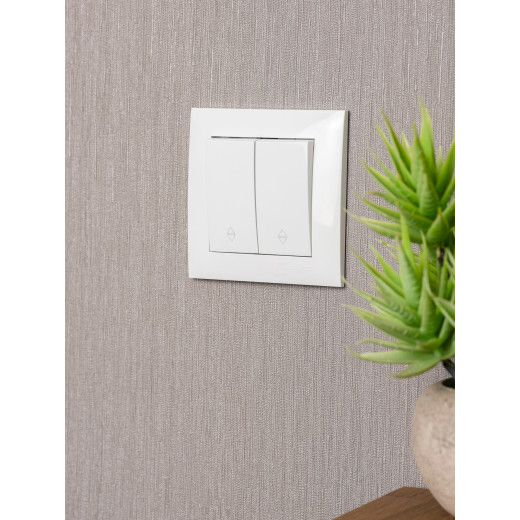 Валенсия выключатель 2-кл. 10А белый проходной EKF PROxima