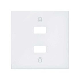 Simon 100 Белый матовый Накладка для зарядного устройства 2хUSB