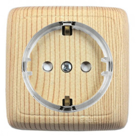 Hegel Альфа наруж Сосна РА16-173-02 Розетка с/з, с изол. пластиной