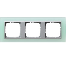 Gira Event Opaque Салатовый/Алюминий Рамка 3-ая