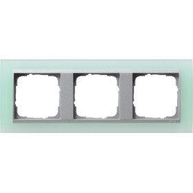 Gira Event Opaque Салатовый/Алюминий Рамка 3-ая