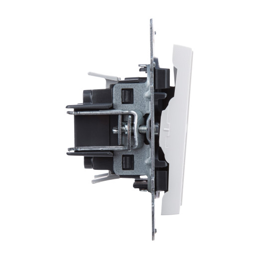 SUNO. Выключатель без фиксации (кнопка) 2-клавишный 6А 250В. Безвинтовые зажимы. Цвет 