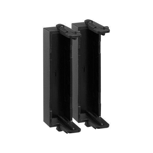 Комплект модульных заглушек, Avanti, черный матовый, 0,5 модуля 2 штуки