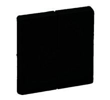 Legrand Valena LIFE Black. Лицевая панель для двухклавишного выключателя. Антрацит..