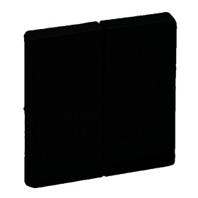 Legrand Valena LIFE Black. Лицевая панель для двухклавишного выключателя. Антрацит..
