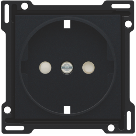 Накладка розетки с шт., с/з, черный