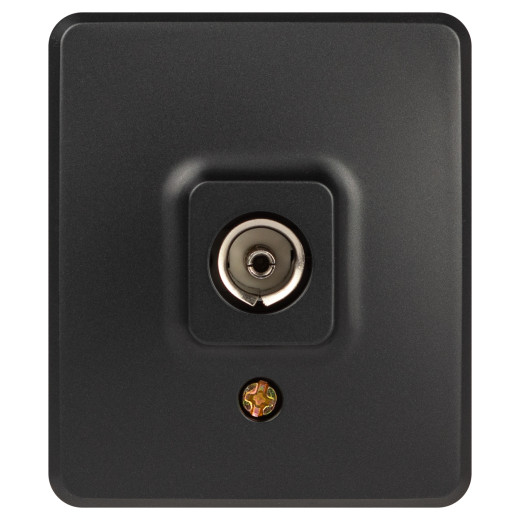 Розетка ЭРА Эксперт 11-3201-05 TV одиночная IP20 ОУ антрацит