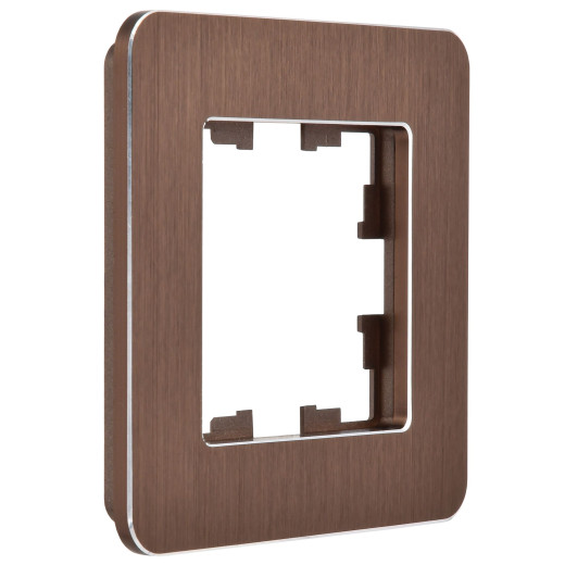 BRITE Рамка 1-мест. РУ-1-1-Бр металл коричн. RE AL IEK
