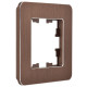 BRITE Рамка 1-мест. РУ-1-1-Бр металл коричн. RE AL IEK