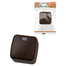 TDM Выключатель 1-кл. открытой установки с подсветкой IP20 10А, венге 