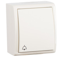 Simon 15 Aqua Бежевый Выключатель 1-клавишный кнопочный с символом 