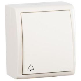 Simon 15 Aqua Бежевый Выключатель 1-клавишный кнопочный с символом 