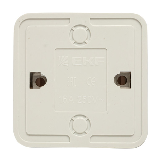 Розетка 1-мест. 10А б/з бел. с защ. штор. Рим EKF PROxima