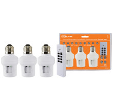 TDM Комплект для беспроводного управления освещением диммер ПУ3-П2.3-Е27 (3 приемника) 