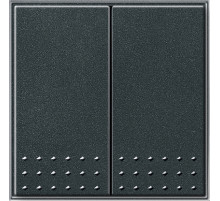 Gira TX-44 Антрацит Выключатель 2 клав. с самовозвратом в сборе