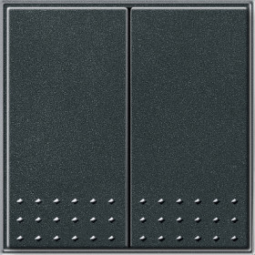 Gira TX-44 Антрацит Выключатель 2 клав. с самовозвратом в сборе