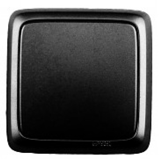 ВА10-163-08 Переключатель открытой установки, одноклавишный, с изолирующей пластиной, цвет  черный