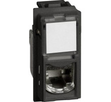 BT Living now Черный Механизм Розетка компьютерная RJ45 cat6a UTP 1 мод.