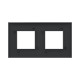 Рамка 2 поста (4 мод.), Avanti, черный матовый