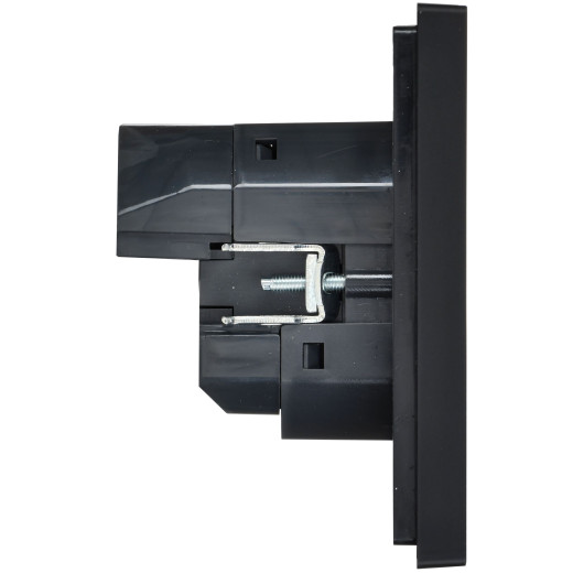 FORTE&PIANO Роз. з/к/ш в/к 16А USB A+A 3,1А FP145 чер. IEK