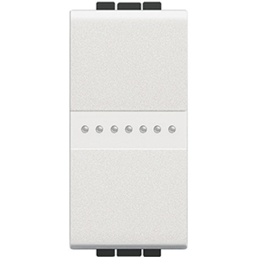 Livinglight Переключатель промежуточный Axial с автоматическими клемами, размер 1 модуль, цвет белый