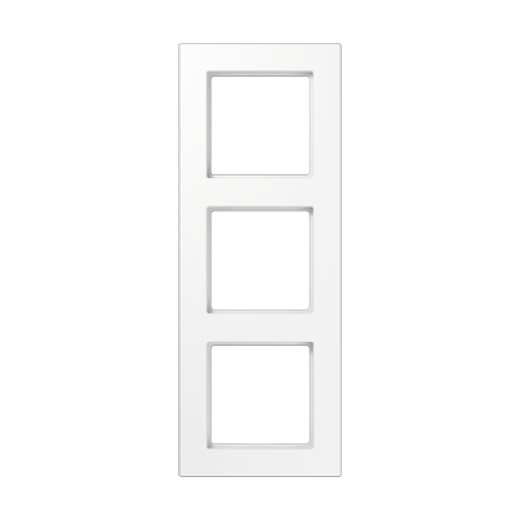 Рамка для вертикальной и горизонтальной установки, 3 поста, термопласт, белый, A550