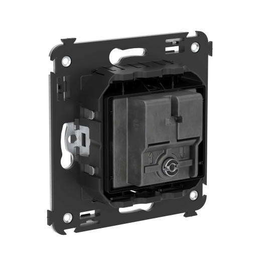 Розетка TV-FM-SAT в стену, Avanti, черный квадрат