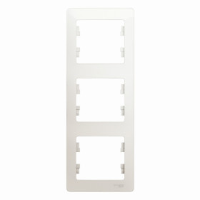 Systeme Electric Glossa Перламутр Рамка 3-ая, вертикальная