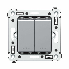 DKC Avanti Выключатель двухклавишный в стену, 