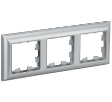 IEK BRITE DECOR Алюминий 3D-форма Рамка 3-м РУ-3-Бр