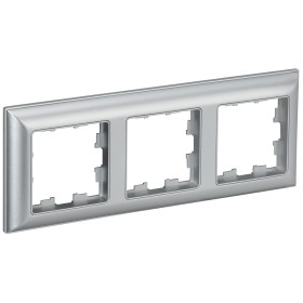IEK BRITE DECOR Алюминий 3D-форма Рамка 3-м РУ-3-Бр