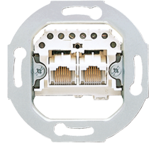 JUNG Мех Розетка ТЛФ 2-ая наклонная, категория 3
