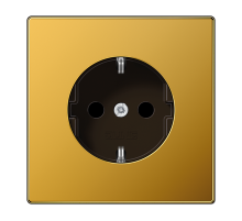 JUNG Штепсельная розетка SCHUKO 16A, 250V~ с защитой от детей; золото