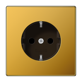 JUNG Штепсельная розетка SCHUKO 16A, 250V~ с защитой от детей; золото