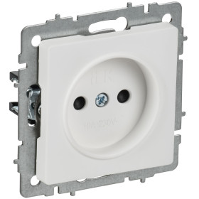 IEK BRITE Роз. без з/к с з/ш 10А РСш10-2-БрАБ а/б