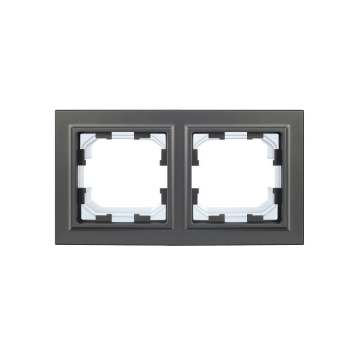 BRITE Рамка 2-мест. IP44 РУ-2-БрС-44 сталь IEK