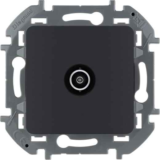 Розетка TV (телевизионная) - Legrand/Daccord Inspiria - проходная - антрацит