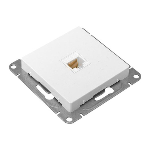 Механизм розетки RJ45 (cat5), белый Эпика EKF