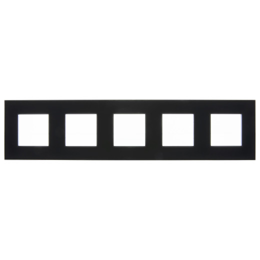 SKANDY Рамка 5-мест. SK-F25Bl стекло черн. IEK