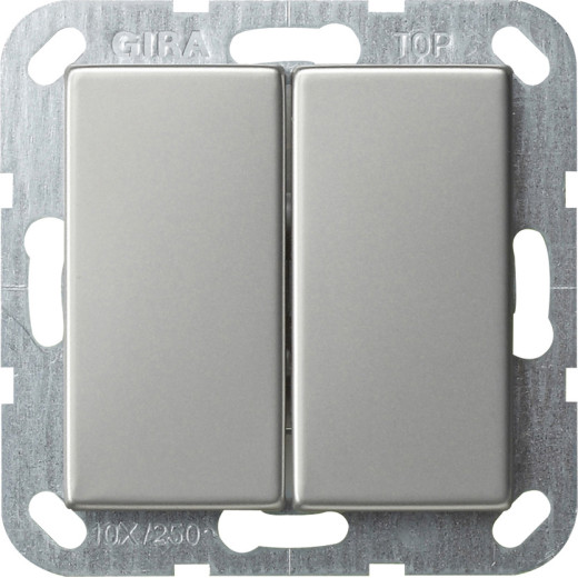 Двухклавишный выключатель с самовозвратом 10А 250В, вертикальный