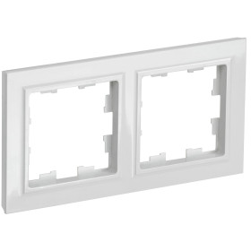 IEK BRITE Рамка 2-мест. РУ-2-БрБ бел.