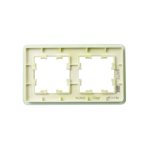 BRITE Рамка 2-мест. РУ-2-2-Бр стекло эко грин RE IEK