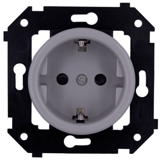 Шедель Пластик Титан Розетка с/з (скрытый монтаж)