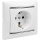 Розетка с заземлением - Legrand Valena - без шторок 16А 250В винтовые зажимы - белый