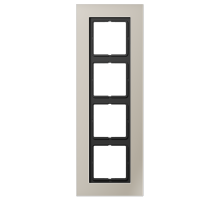 JUNG LS plus Edelstal Сталь Рамка 4-ая