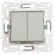 SKANDY Выключ. 2-кл. прох. 10А SK-V05N никель IEK