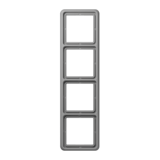 Рамка для вертикальной и горизонтальной установки, 4 поста, дюропласт, серый, CD500