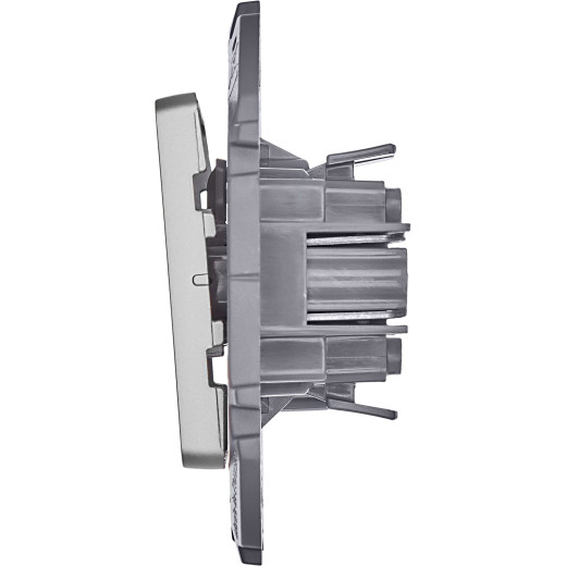Переключатель одноклавишный - Legrand/Daccord Inspiria - 10АХ 250В безвинтовые зажимы - алюминий
