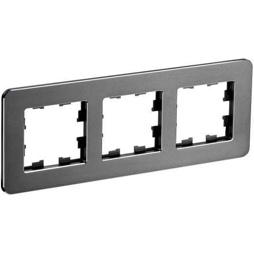 BRITE Рамка 3-мест. РУ-3-1-Бр металл титан RE IEK